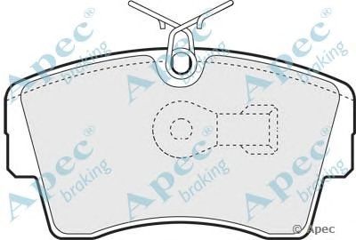 APEC BRAKING pad613 -  Комплект тормозных колодок, дисковый тормоз